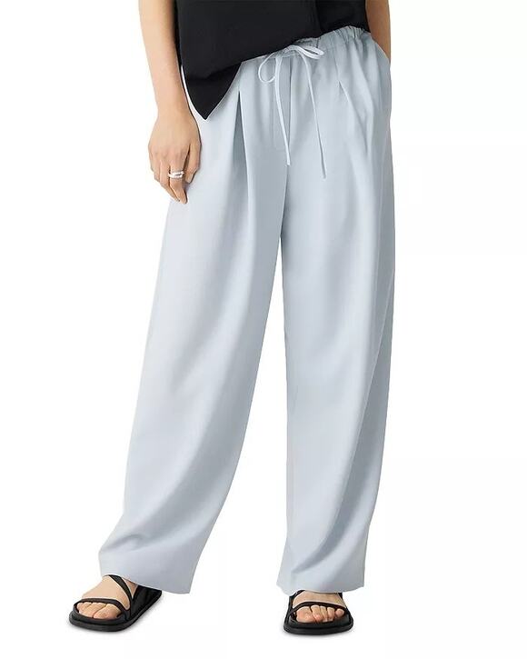 Theory Pants - THEORY Pleated Drawstring Pants in Pearl Blue Sz 6